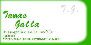 tamas galla business card